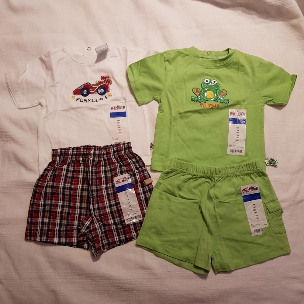 Okie Dokie boys 12 months boys 2 short sets